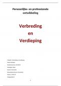 Verbreding & verdieping (deeltijd) - Zelfreflectie PPO