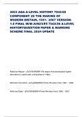 2023 AQA A-LEVEL HISTORY 7042/2S COMPONENT 2S THE MAKING OF MODERN BRITAIN, 1951– 2007 VERSION: 1.0 FINAL IB/M/JUN23/E5 7042/2S A-LEVEL HISTORYQUESTION PAPER & MARKING SCHEME FINAL 2024 UPDATE