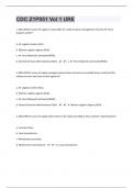 CDC Z1P051 Vol 1 URE|76 Questions With Well And Correct Answers| Verified