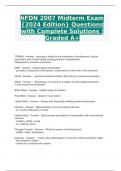 FDN 2007 Midterm Exam {2024 Edition} Questions with Complete Solutions Graded A+