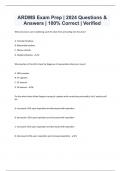 ARDMS Exam Prep  2024 Questions & Answers  100% Correct  Verified