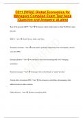 C211 [WGU] Global Economics for  Managers Compiled Exam Test bank |Question and Answers| #Latest