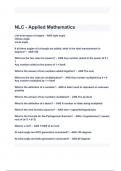 NLC - Applied Mathematics Exam Questions and Answers 2024( A+ GRADED 100% VERIFIED).