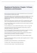 Registered Sanitarian Chapter 14 Exam Questions and Answers