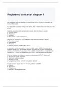 Registered sanitarian chapter 5 exam with correct answers