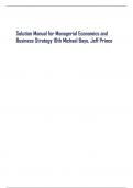 Solution Manual for Managerial Economics and  Business Strategy 10th Michael Baye, Jeff Prince