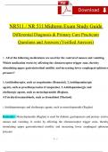 FNP NR511 : Differential Diagnosis Midterm Exam Study Guide at Chamberlain College 2024 Expected Questions & Revised Correct Answers. (2024 / 2025) 100% Guarantee Pass