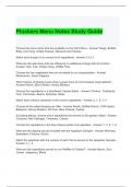 Pluckers Menu Notes Study Guide 2024 with complete solutions