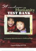 WINDOW ON HUMANITY A CONCISE INTRODUCTION TO ANTHROPOLOGY 8TH EDITION BY CONRAD KOTTAK