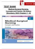 TEST BANK For Stromberg, Medical-Surgical Nursing, Concepts and Practice 5th Edition, Verified Chapters 1 - 49, Complete Newest Version