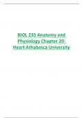 BIOL 235 Anatomy and  Physiology Chapter 20:  Heart Athabasca University