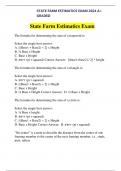 STATE FARM ESTIMATICS EXAM 2024 A+ GRADED