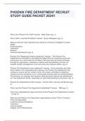 PHOENIX FIRE DEPARTMENT RECRUIT STUDY GUIDE PACKET 2024!!