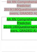 ATI RN COMPREHENSIVE PREDICTOR RETAKE 2024 WITH NGN 180+ QUESTION 100% CORRECT ANSWERS