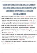 COSC 100 UTK ACTUAL EXAM LATEST 2024-2025 (200 ACTUAL QUESTIONS AND VERIFIED ANSWERS) A+ GRADE GUARANTEED