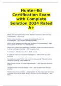 Hunter-Ed Certification Exam with Complete Solution 2024 Rated A+