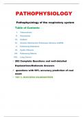 Pathophysiology of the respiratory system Questions and Verified Answers with Rationales