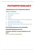 Pathophysiology of the integumentary system questions with well-detailed Explanations/Rationale Answers (graded A+)