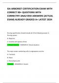 ISA ARBORIST CERTIFICATION EXAM WITH CORRECT 80+ QUESTIONS WITH CORRECTRY ANALYZED ANSWERS (ACTUAL EXAM) ALREADY GRADED A+ LATEST 2024       