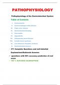 Pathophysiology of the Gastrointestinal System questions with well-detailed Explanations/Rationale Answers (graded A+)