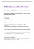 NFHS Volleyball Exam with Complete Solutions 