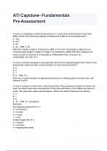 ATI Capstone- Fundamentals Pre-Assessment Exam Questions And Answers 