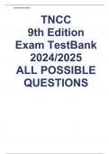 TNCC 9th Edition Exam TestBank 2024/2025 ALL POSSIBLE QUESTIONS actual exam included