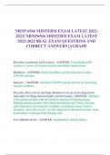    NRNP 6566 MIDTERM EXAM LATEST 20222023/ NRNP6566 MIDTERM EXAM LATEST 2022-2023 REAL EXAM QUESTIONS AND CORRECT ANSWERS |AGRADE