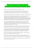 Ducks Unlimited Practice Test #2 Questions and Answers Graded A 2024