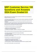 NRF Customer Service 100 Questions and Answers 2024 Exam Graded A.docx