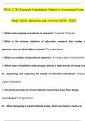 WGU C224 Research Foundations Objective Assessment Exam Study Guide Expected Questions and Answers (2024 / 2025) (Verified Answers)