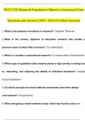 WGU C224 Research Foundations Objective Assessment Exam Expected Questions and Answers (2024 / 2025) (Verified Answers)