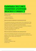 Pathfinder HLZ 100% VERIFIED ANSWERS  2024/2025 CORRECT