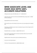 BMW ASSOCIATE LEVEL ASE EXAM 2024 WITH 100% ACCURATE SOLUTIONS