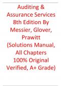 Solutions Manual For Auditing & Assurance Services 8th Edition By  Messier, Glover, Prawitt