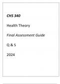 (ASU online) CHS 340 Health Theory Final Assessment Guide Q & S 2024.