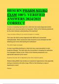 BEST REVIEW HESI RN PHARM NEURO EXAM 100% VERIFIED  ANSWERS 2024/2025  CORRECT