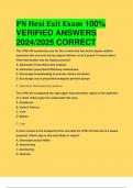 BEST REVIEW PN Hesi Exit Exam 100%  VERIFIED ANSWERS  2024/2025 CORRECT