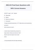 IDIS 433 Final Exam Questions with 100% Correct Answers