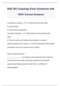 IDIS 303 Couplings Exam Questions with 100% Correct Answers