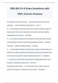 IDIS 403 Ch 6 Exam Questions with 100% Correct Answers