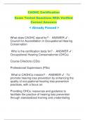 CAOHC Certification Exam Tested Questions With Verified  Correct Answers < Already Passed >