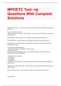 MPOETC Test- rip Questions With Complete Solutions