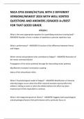NSCA CPSS EXAM/ACTUAL WITH 2 DIFFERENT VERSIONS/NEWEST 2024 WITH WELL SORTED QUESTIONS AND ANSWERS /GRADED A+/BEST FOR THAT GOOD GRADE 