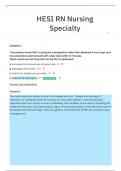 HESI RN Nursing Specialty questions with well-detailed Explanations/Rationale Answers (graded A+)