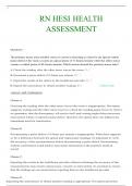 RN HESI HEALTH ASSESSMENT questions with well-detailed Explanations/Rationale Answers (graded A+)