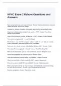 HFHC Exam 2 Kahoot Questions and Answers 2024 - Graded A