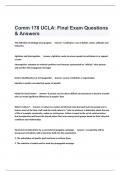 Comm 178 UCLA Final Exam Questions & Answers