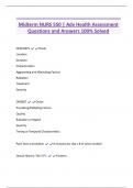 Midterm NURS 550 | Adv Health Assessment Questions and Answers 100% Solved 