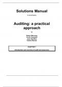 Solutions Manual For Auditing A Practical Approach 1st Edition By  (Canadian Edition) Moroney, Campbell, Hamilton, Warren